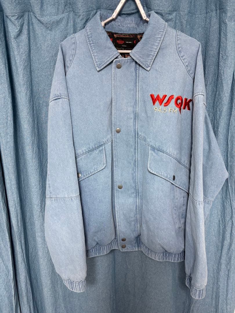 ストレンジャーシングス　ニコアンド　コラボ　デニム　ブルゾン　Lサイズ