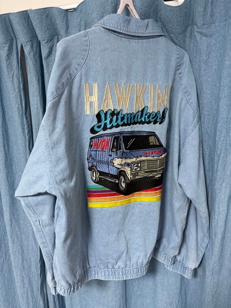 ストレンジャーシングス　ニコアンド　コラボ　デニム　ブルゾン　Lサイズ