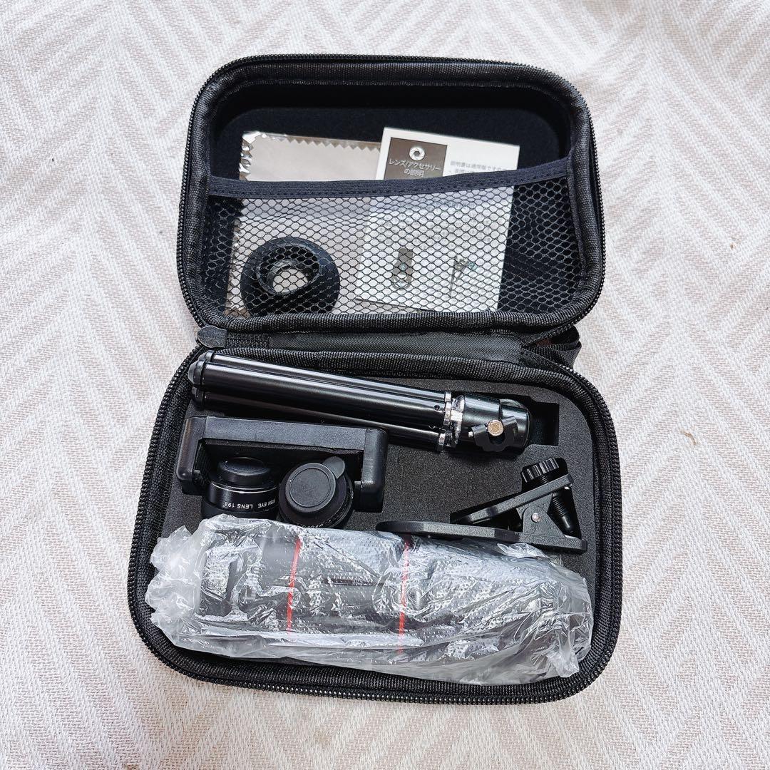 携帯電話　カメラレンズキット　ミニ三脚　単眼　望遠鏡　カメラズームレンズ