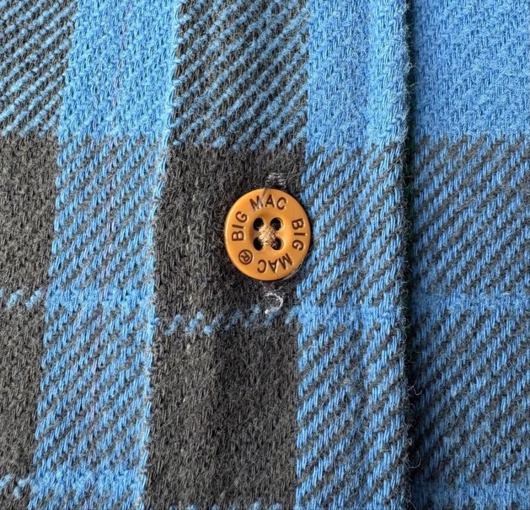 80’s BIG MAC ビックマック ブルー フランネルシャツ チェックネル