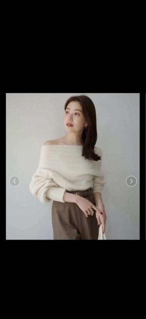 2025AW アニュアンス ラクーンフォックスオフショルニットプルオーバー