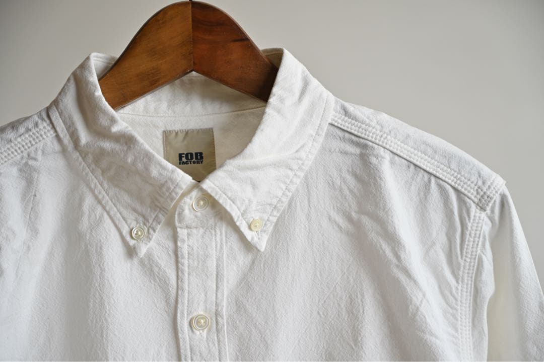 未使用　MADE IN JAPAN / FOB ボタンダウン長袖シャツ Lサイズ