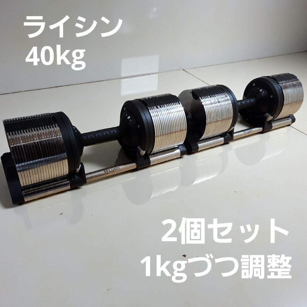 【美品】 ライシン 可変式ダンベル 40kg 2個セット 直取引可能
