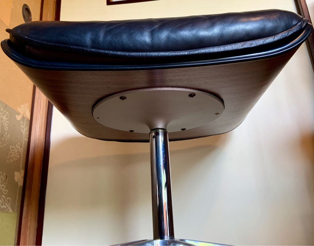 J*様 ヴィンテージ　黒革×木目調のスツール　椅子•チェア　1960s ハーマン