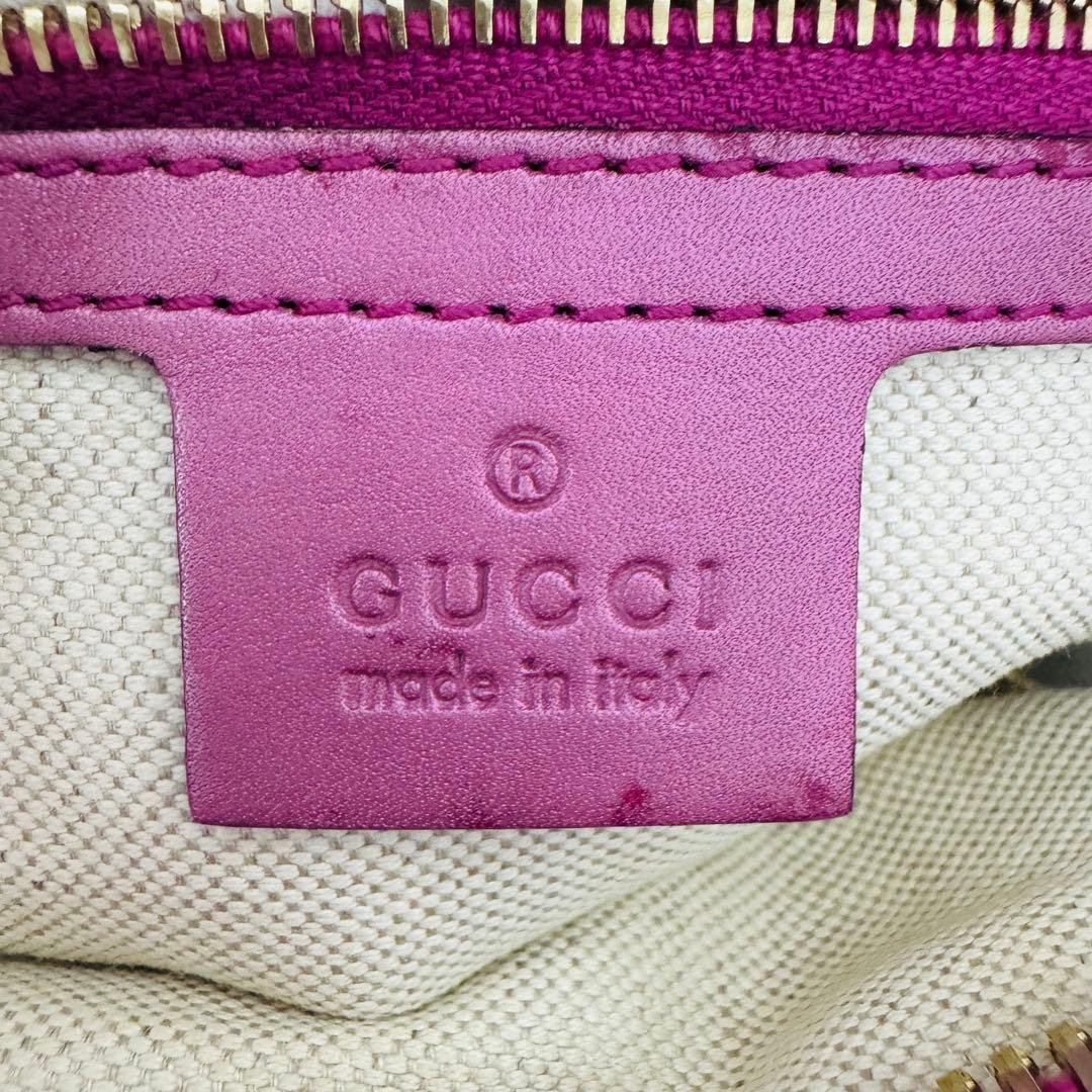 ✨GUCCI✨グッチ✨GG柄✨ブラウン✨ピンク✨ハンドバッグ✨