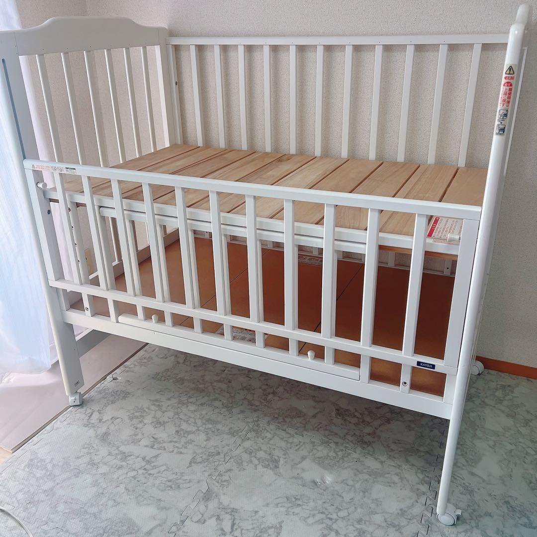 先着値下げ✳︎カトージ ベビーベッド ハイタイプ 送料込 説明書付き