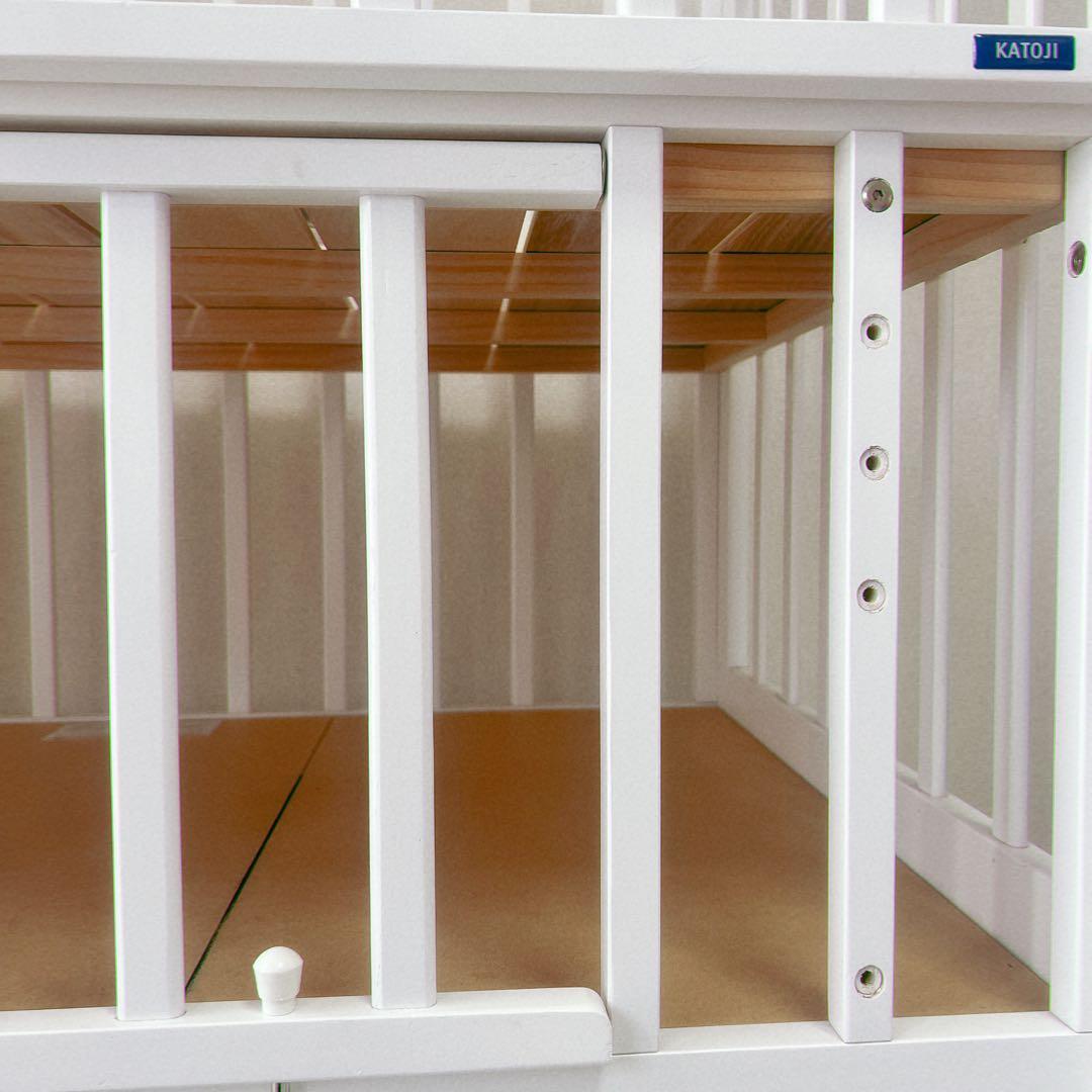 先着値下げ✳︎カトージ ベビーベッド ハイタイプ 送料込 説明書付き