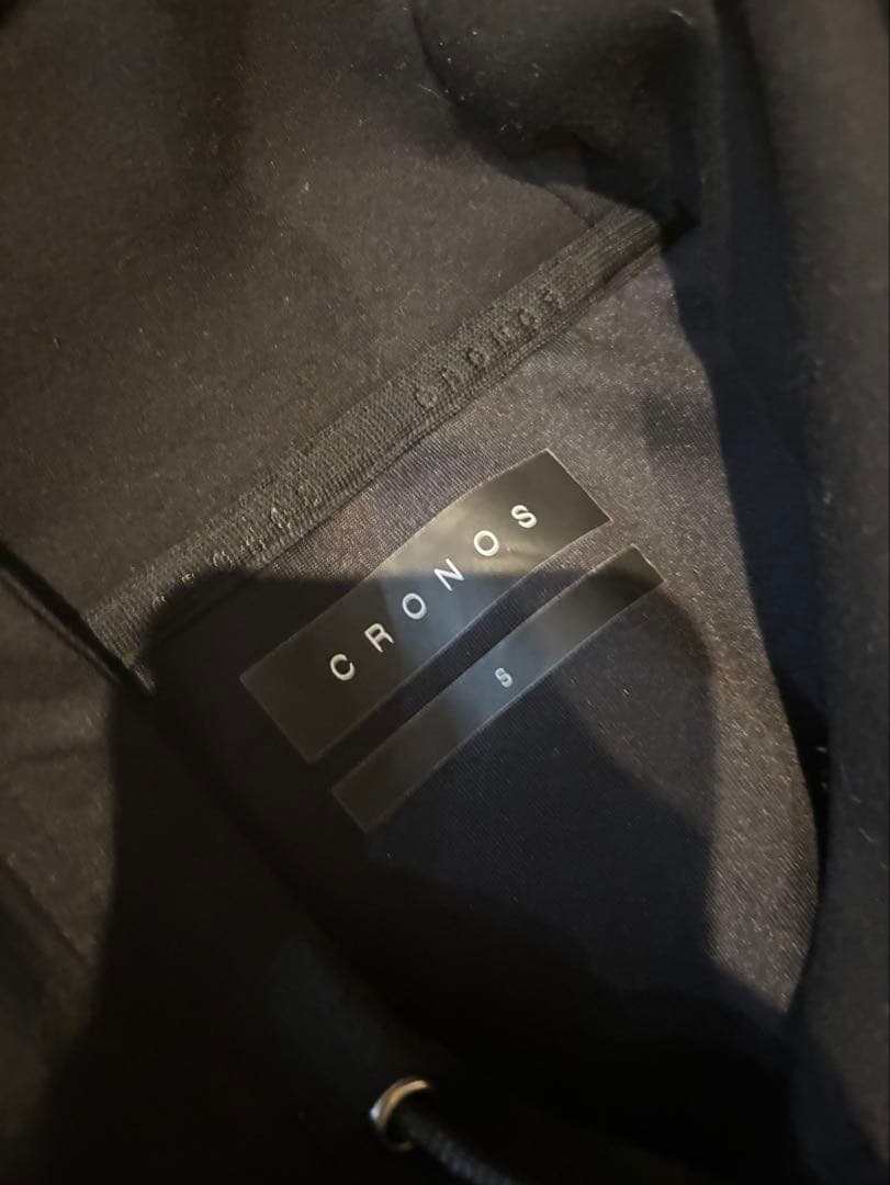 CRONOS ブラック/ホワイト パーカー S