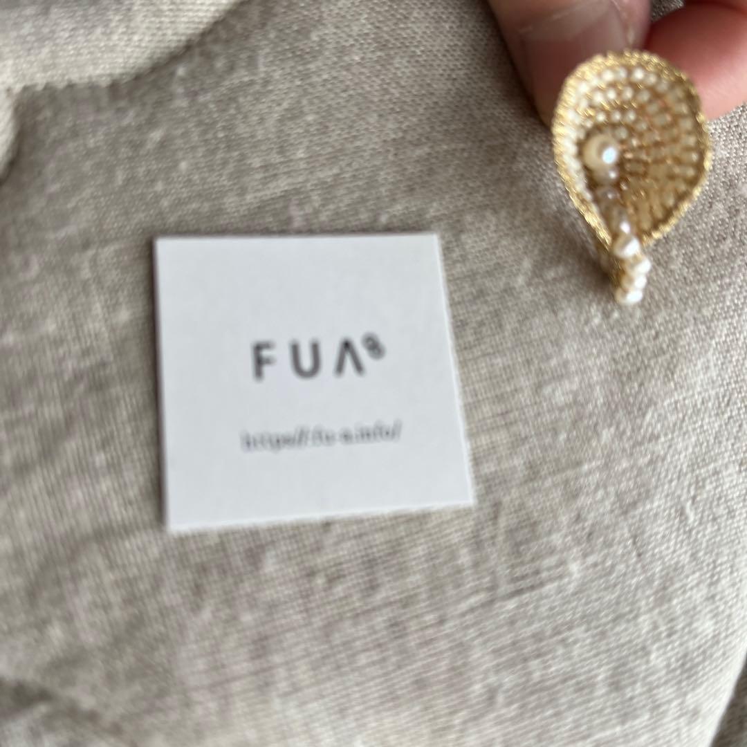 FUA Flower petal 片耳ピアス　ivory color