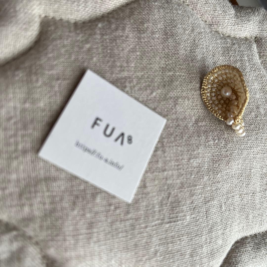 FUA Flower petal 片耳ピアス　ivory color