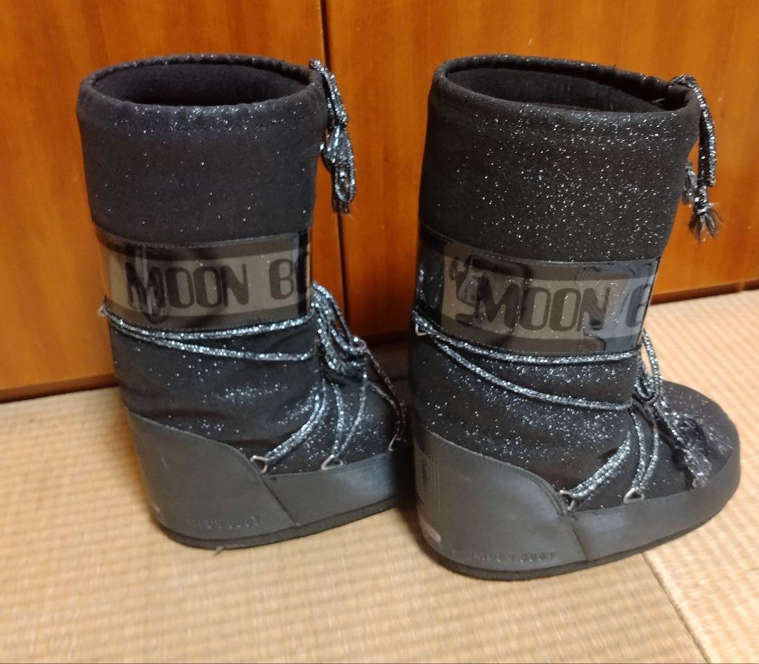 MOON BOOT ブラックラメブーツ　美品