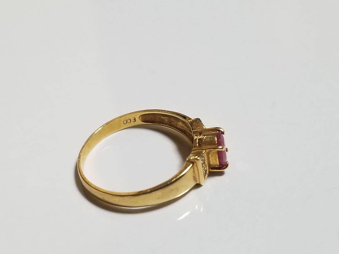 ク*ー様 中古18Kゴールドリングとイヤリングネックレス、4.61グラム