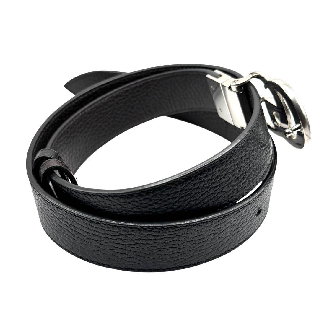 ★S級極美品★GUCCI ベルト インターロッキング シルバー ダブルG