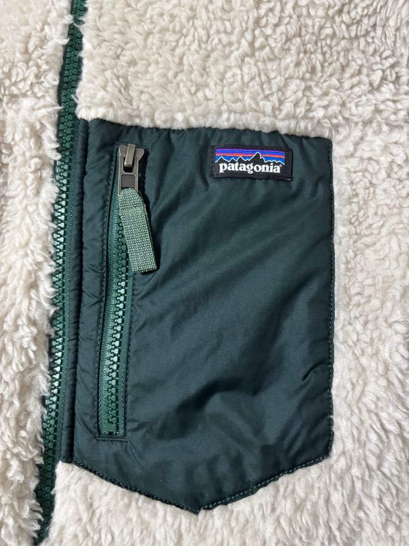 パタゴニア　キッズ リバーシブル レディ・フレディ・フーディ XXL グリーン