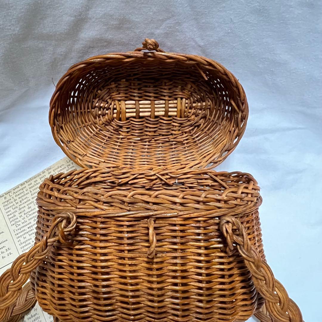 フランス アンティーク パニエ バスケット ラタン　籐編みかご ドールパニエ
