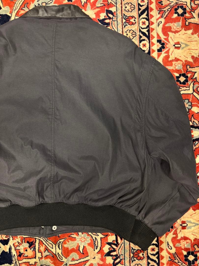 90s VERSACE SPORT レザーカラー ジップブルゾン size52