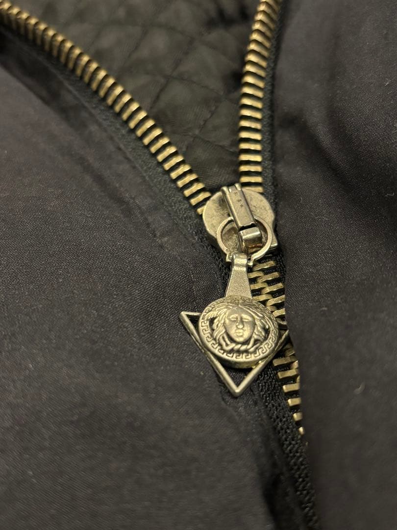 90s VERSACE SPORT レザーカラー ジップブルゾン size52