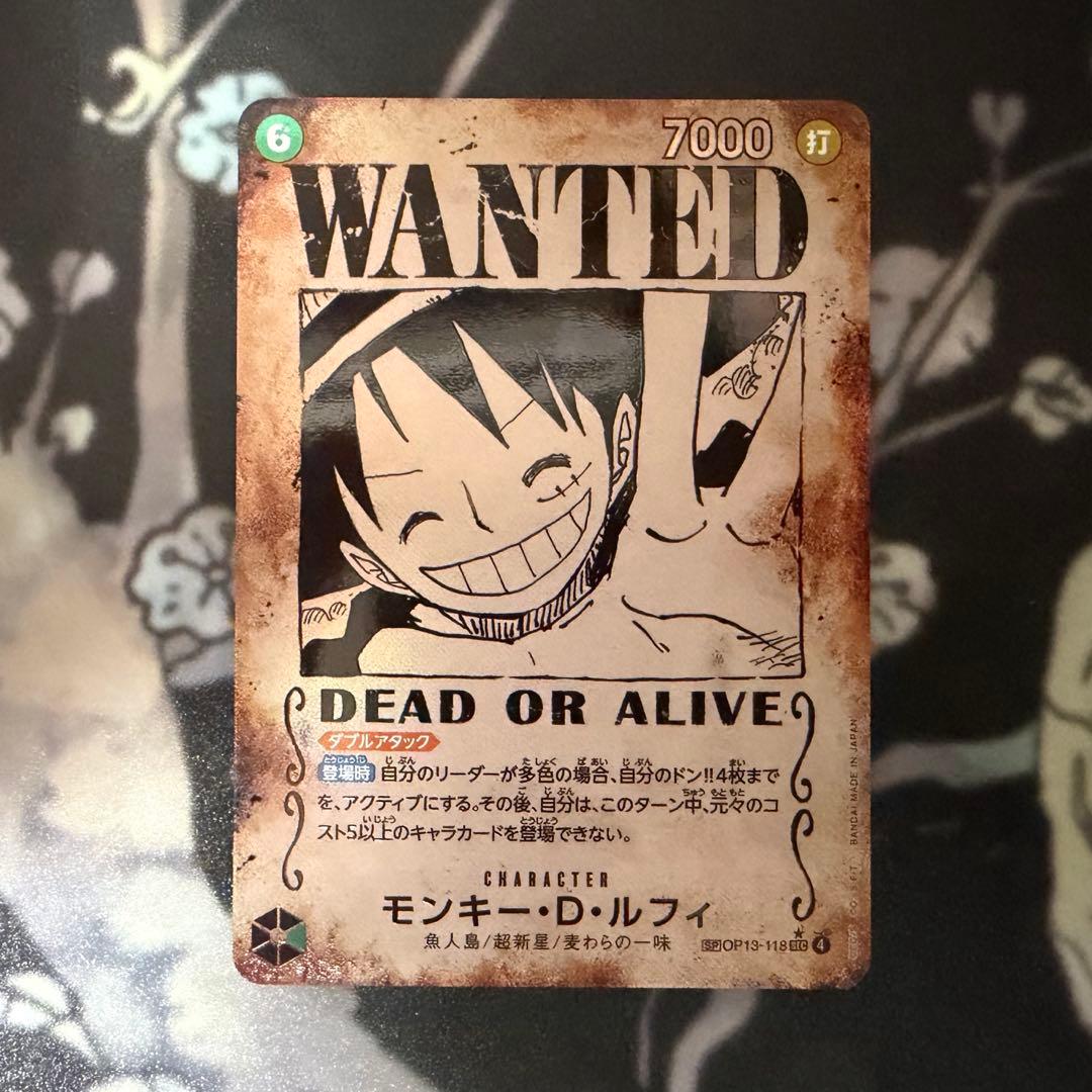 ワンピースカード　ルフィ　手配書　SP