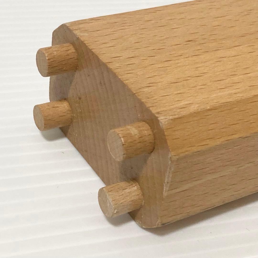 デュシマ社 木製 赤いカー 白木 デュシマ鉄橋 知育玩具