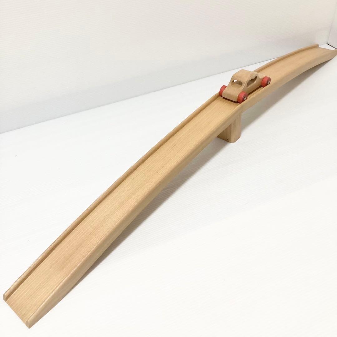 デュシマ社 木製 赤いカー 白木 デュシマ鉄橋 知育玩具