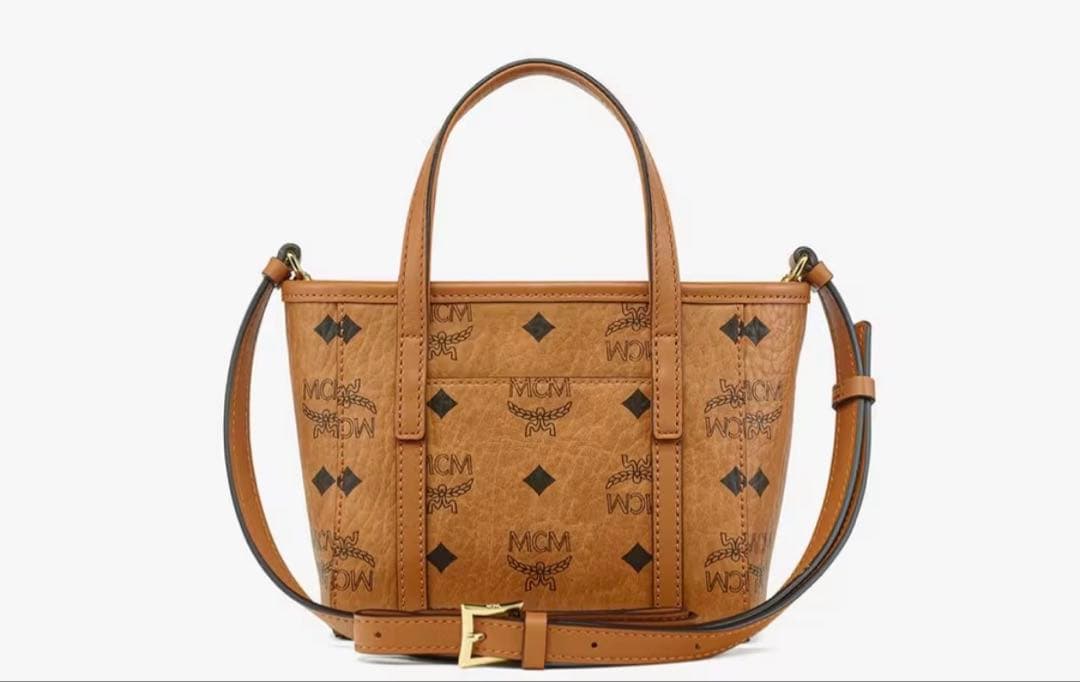 yuriMCMブラウンロゴプリントハンドバッグToni ショッパーバッグ2