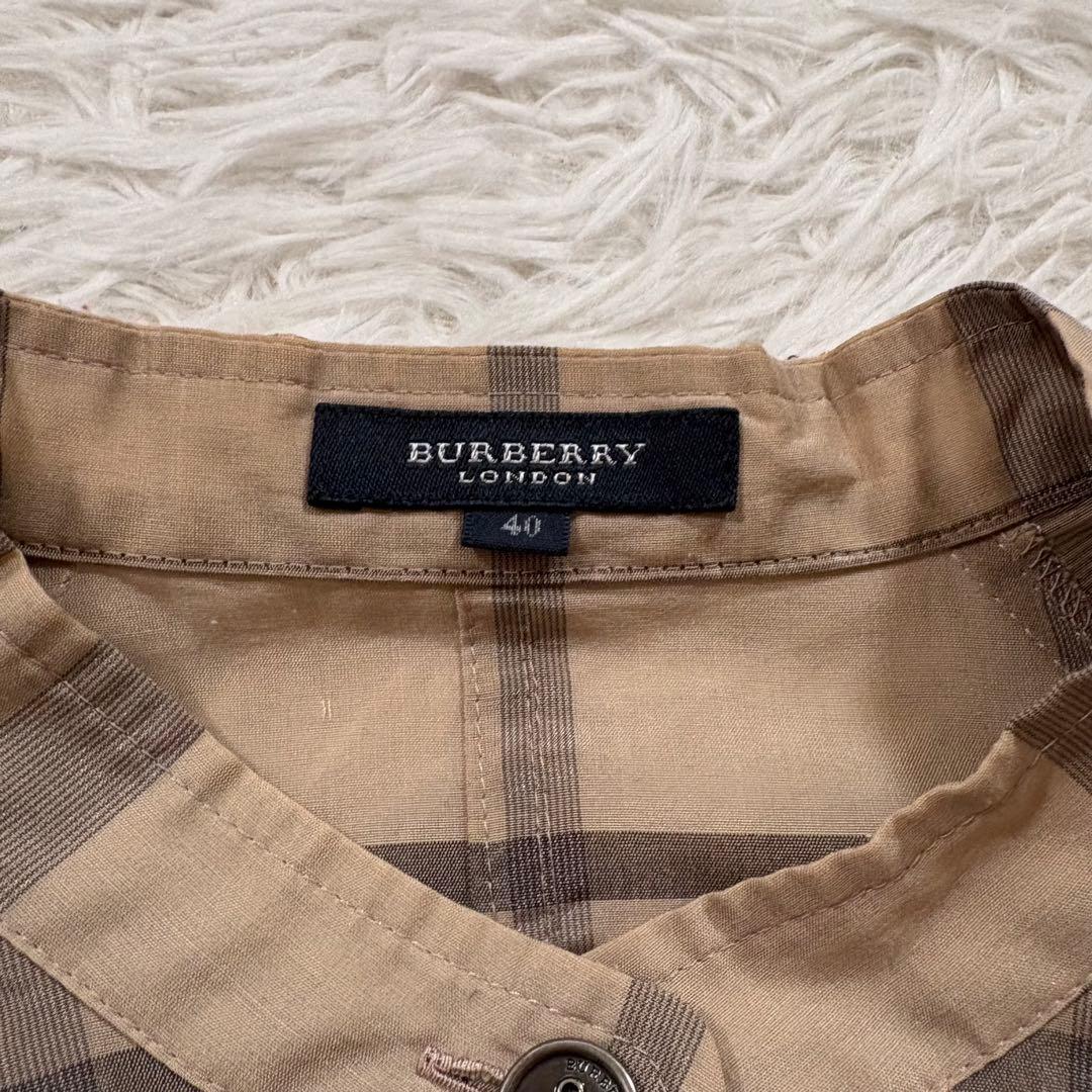 美品✨バーバリーロンドン　メガチェック　ワンピース　ベルト　ベージュ　40