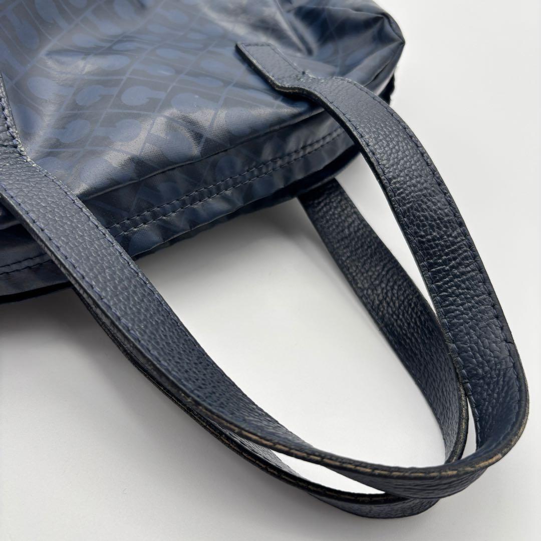 美品 ゲラルディーニ ソフティ 2way ハンドバッグ リュック 総柄 ネイビー