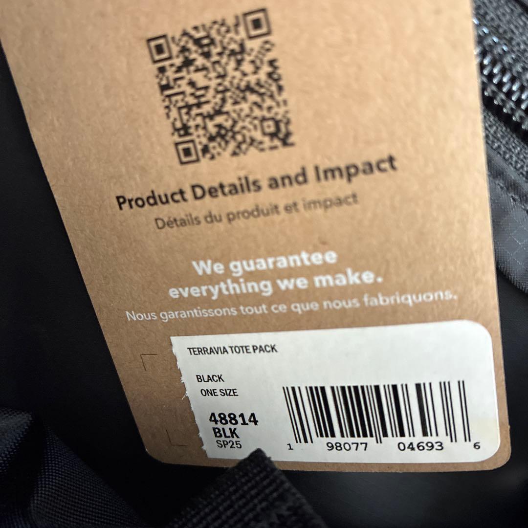 新品未使用　タグ付き　patagonia 黒 トートバッグ