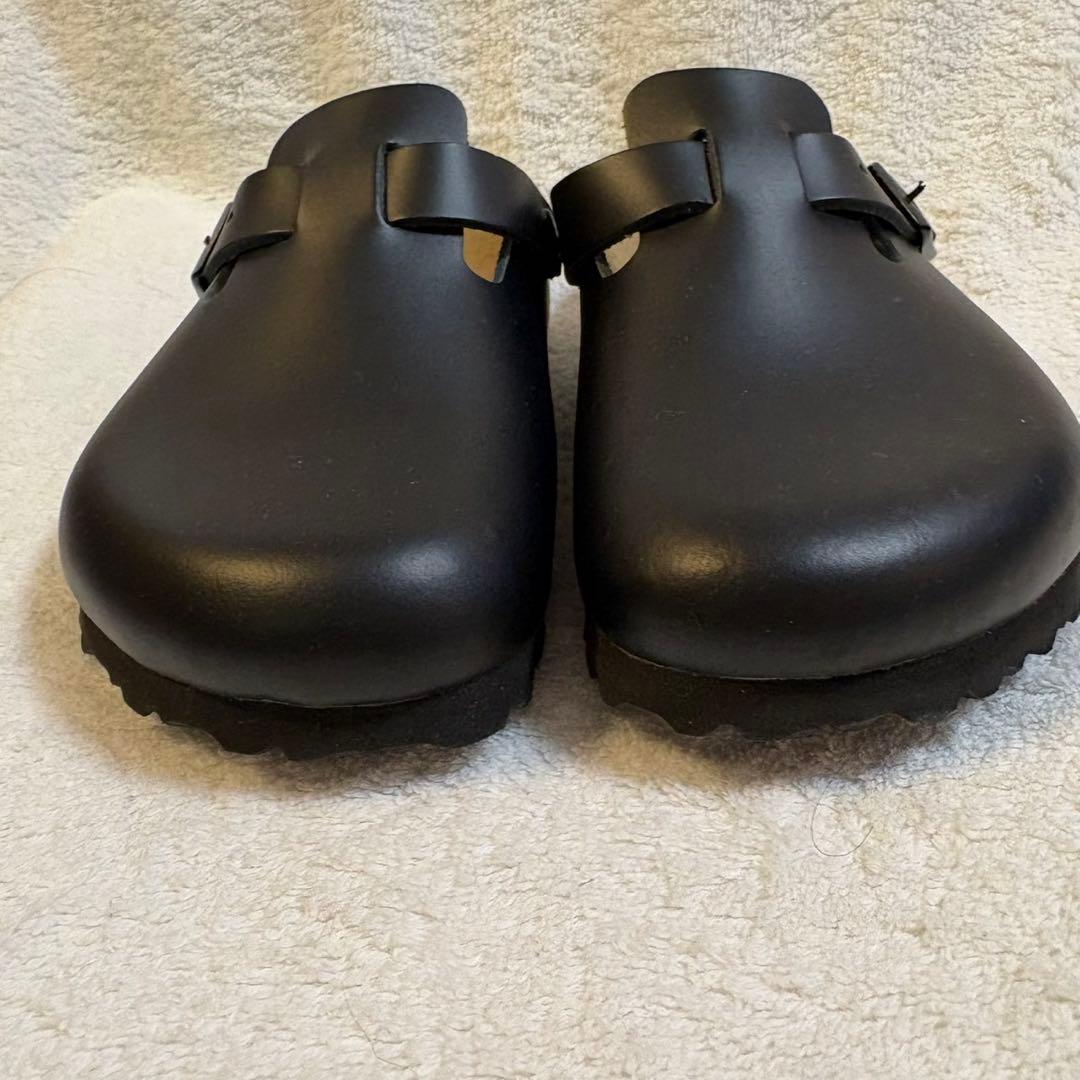 美品 ビルケンシュトック 36 23.0ボストン オイルドレザー サンダル 黒