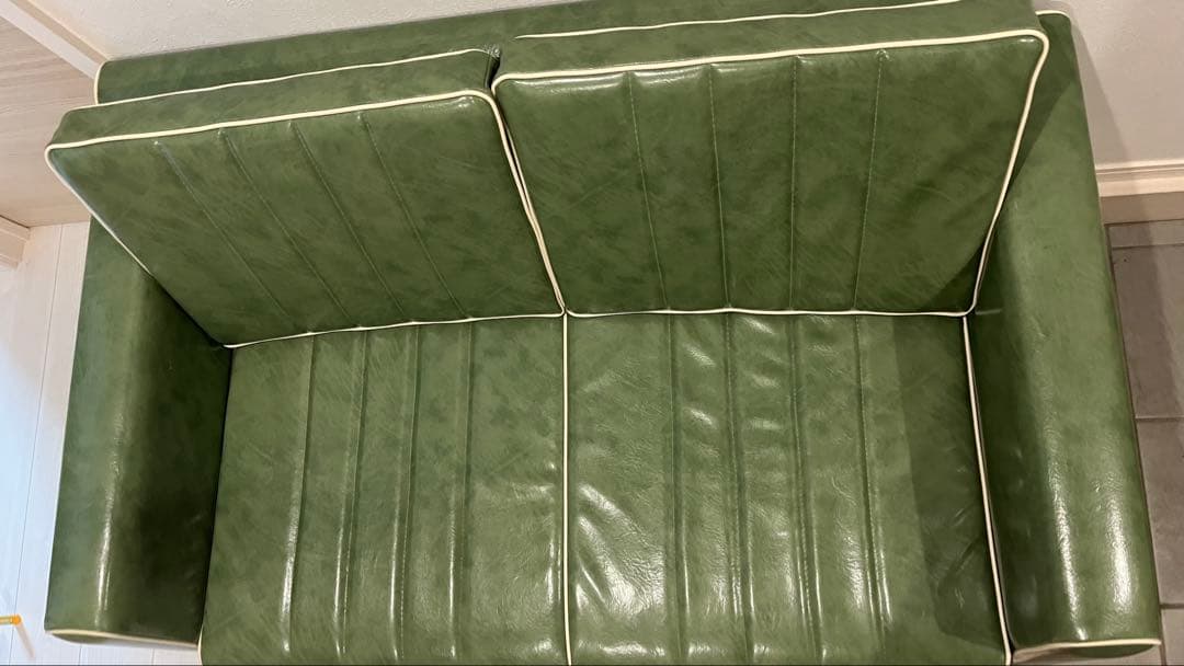 レトロ風　レザーソファ　アメカジ