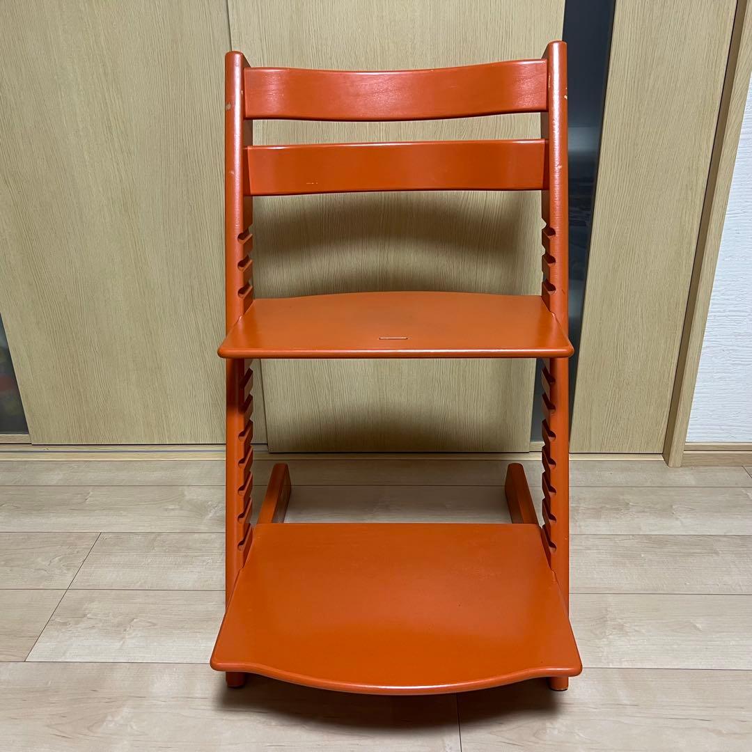 【美品】STOKKE トリップトラップ オレンジ　希少カラー