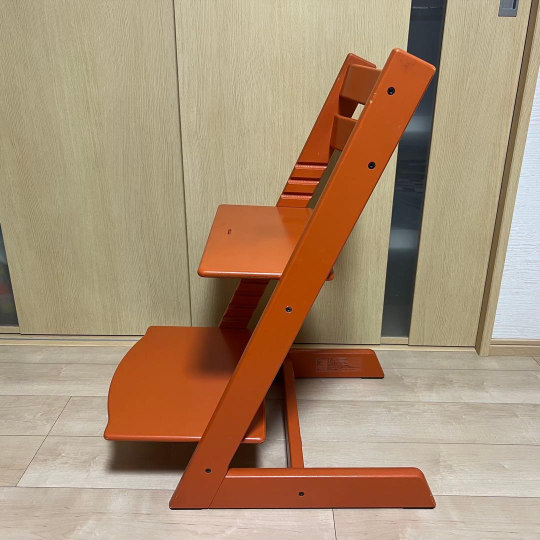 【美品】STOKKE トリップトラップ オレンジ　希少カラー