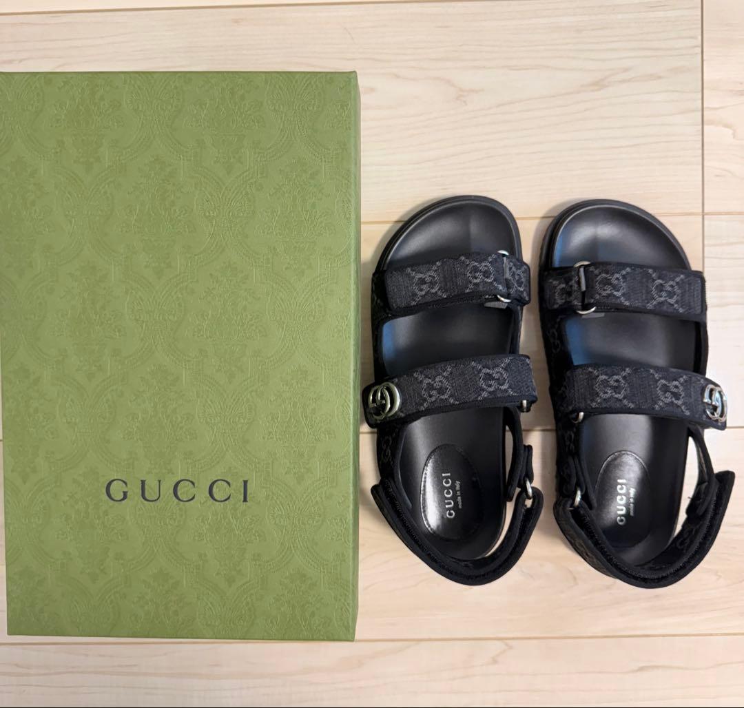 GUCCI ブラック スポーツサンダル 37