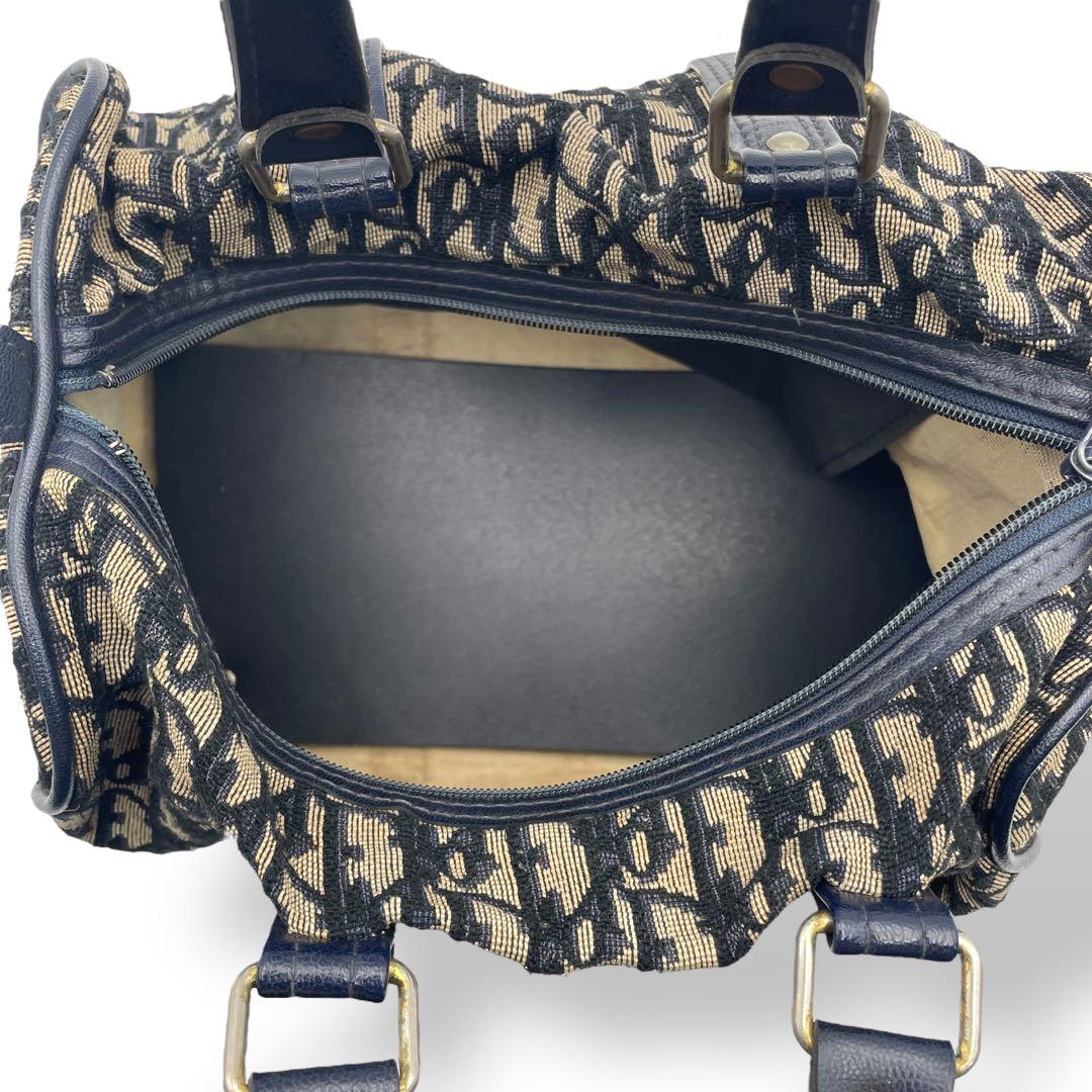 良品 Christian Dior ミニボストンバッグ キャンバス トロッター