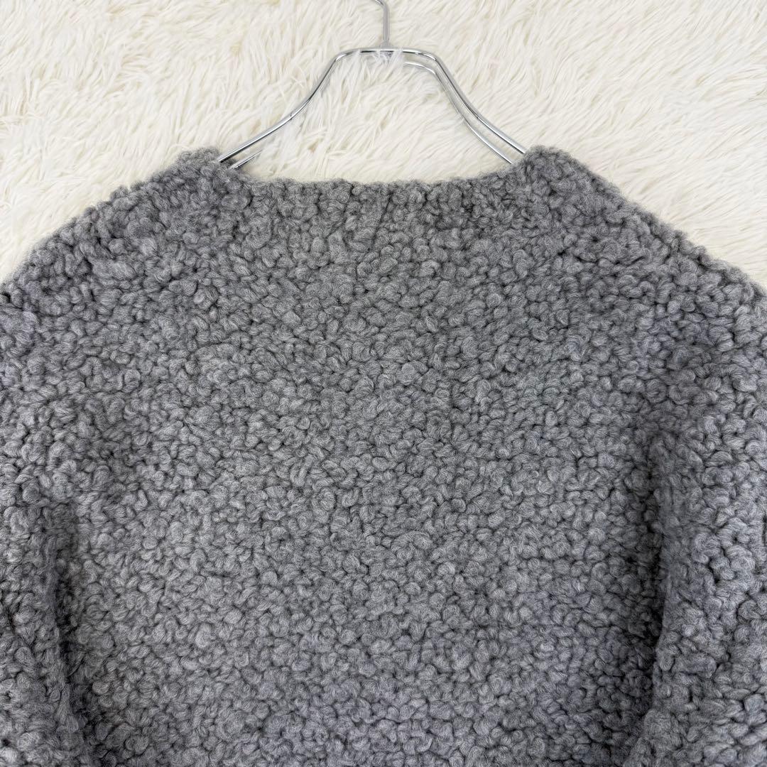 CLANE TEDDY BEAR HAND KNIT TOPS カーディガン 灰