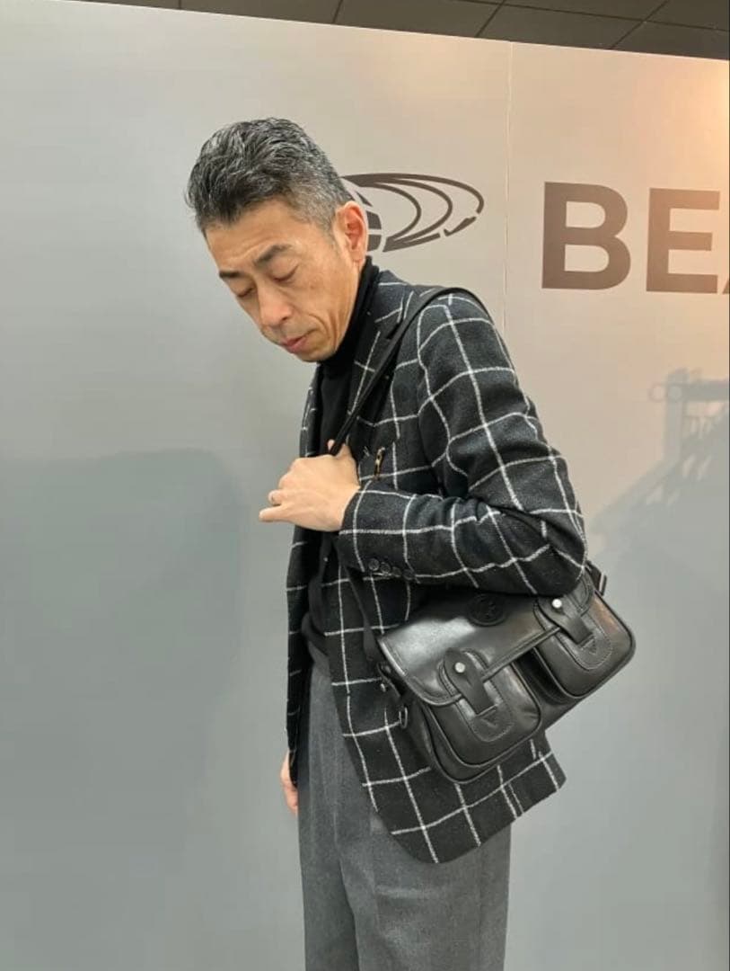 BEAMS F【別注】HUNTING WORLD / レザー キャリーオール S