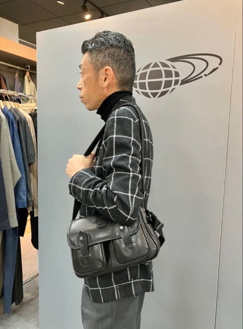 BEAMS F【別注】HUNTING WORLD / レザー キャリーオール S