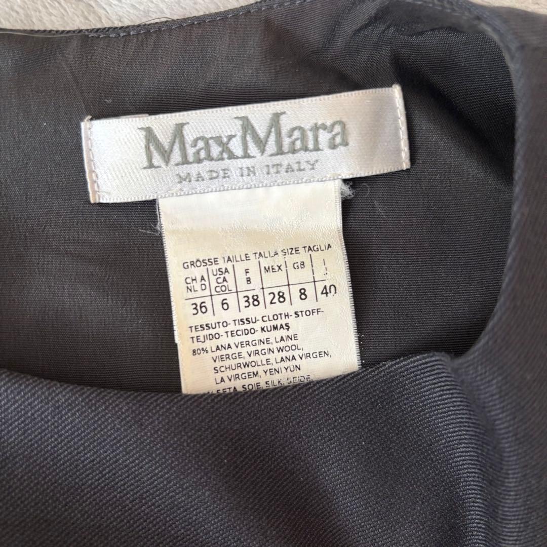 マックスマーラ　白タグ　フォーマル　ワンピース　40　黒　ブラック　エレガント