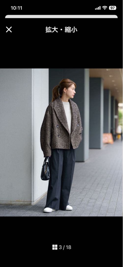 美品　FRAMEWORK ⭐︎TWEEDショートコート38クリーニング済