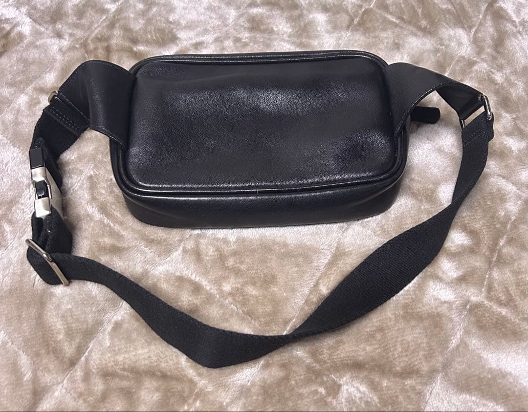 【美品】COACH コーチ ボディバッグ 本革 ブラック