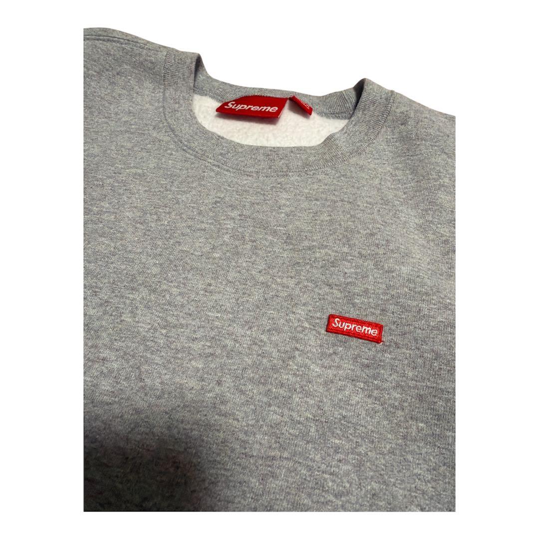 トップス Supreme Small Box Crewneck Heather Grey