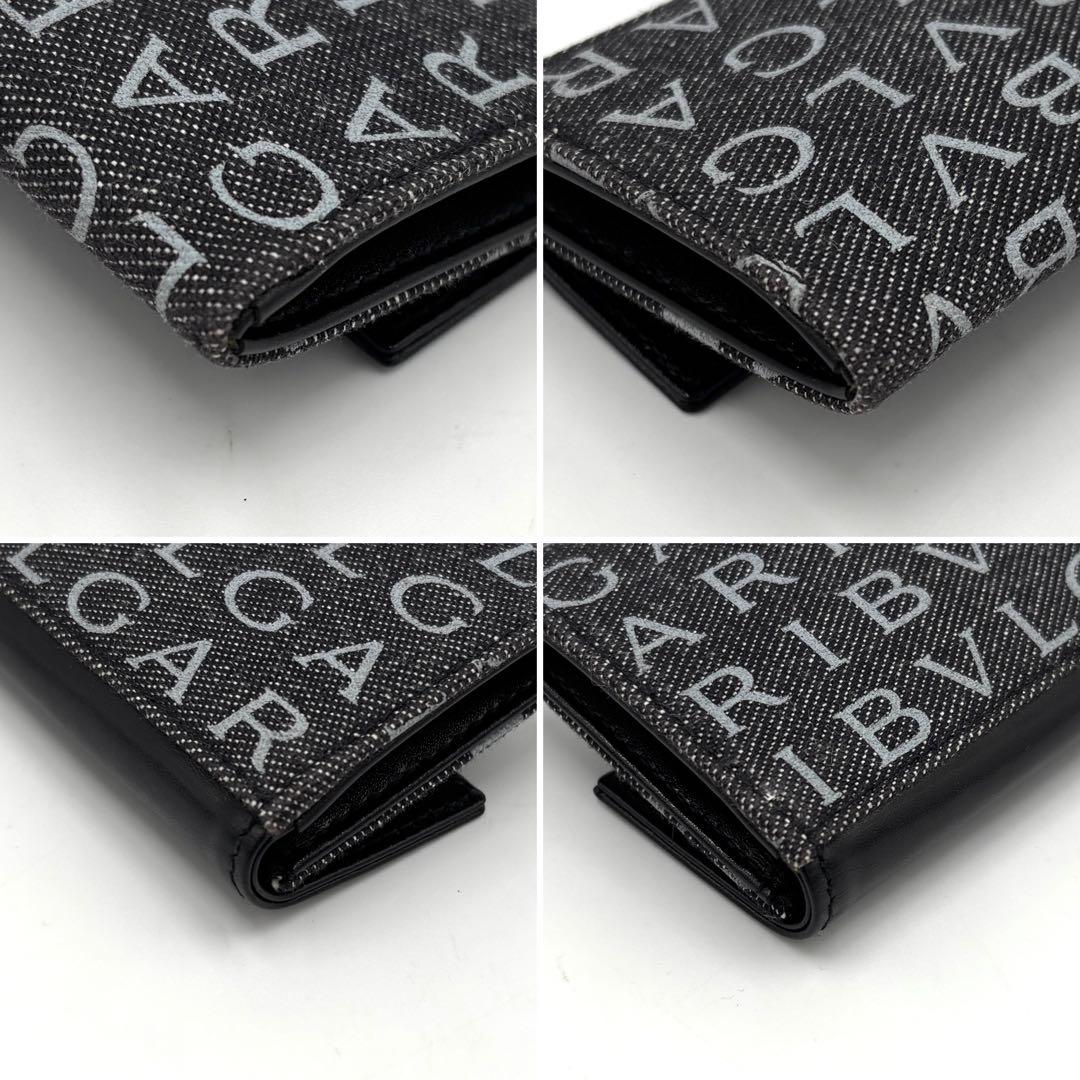 【未使用保管品】ブルガリ ケース ロゴマニア 総柄 ロゴ金具 メンズ 黒