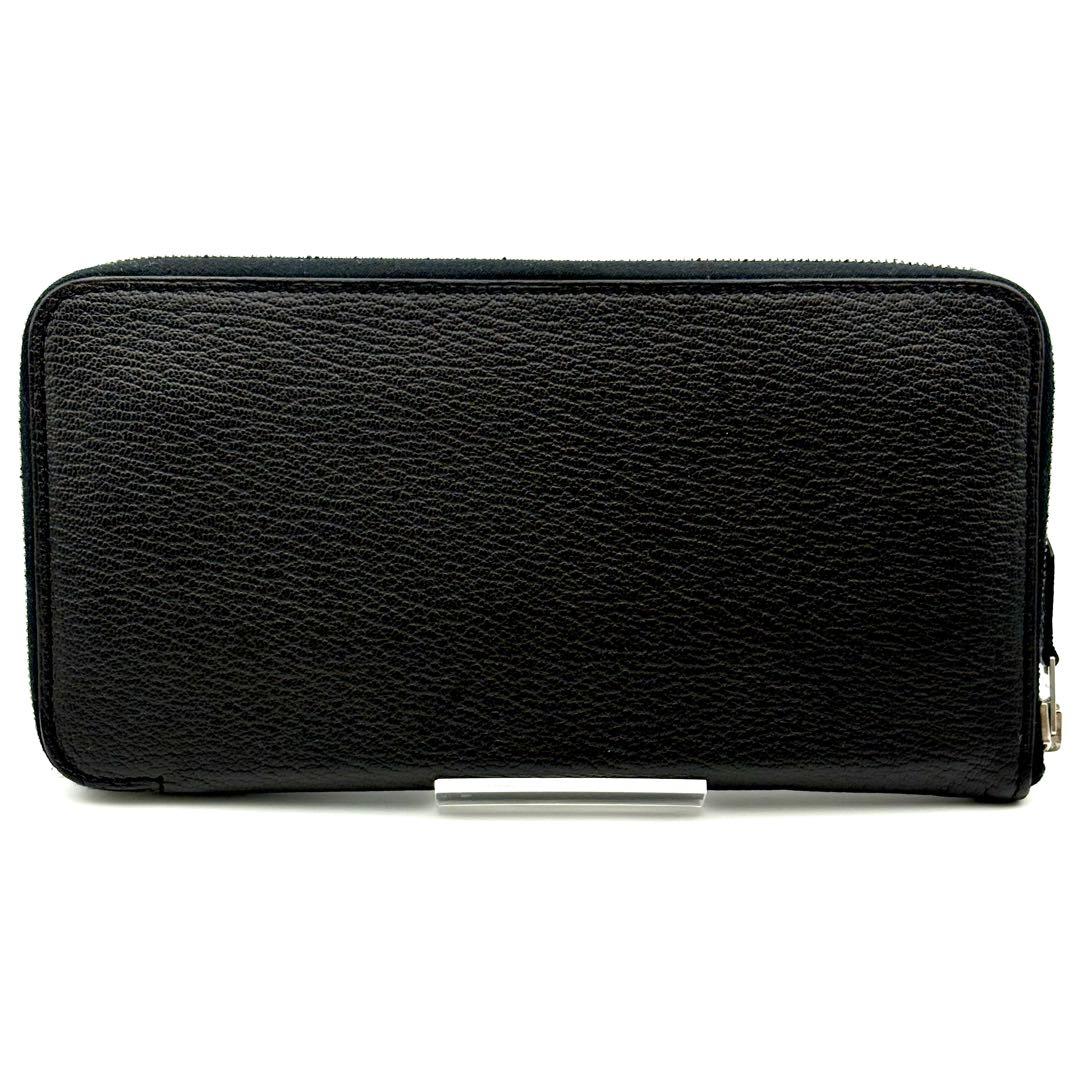 HERMES エルメス アザップロング ブラック シェブルミゾル　オールレザー