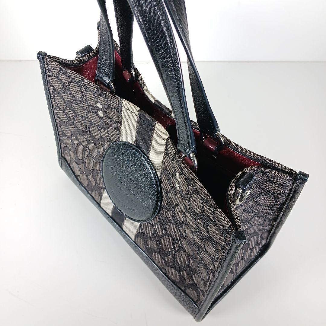 ✨美品✨コーチ　シグネチャー　ジャガード デンプシー　キャリーオール　2way