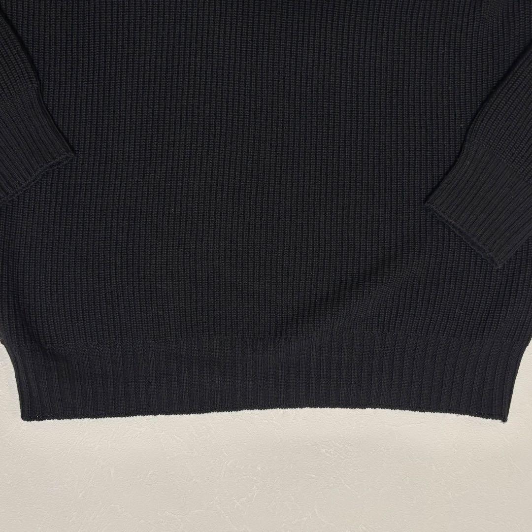 グランサッソ 8G レインウール モックネックニット ブラック 50 約5万円