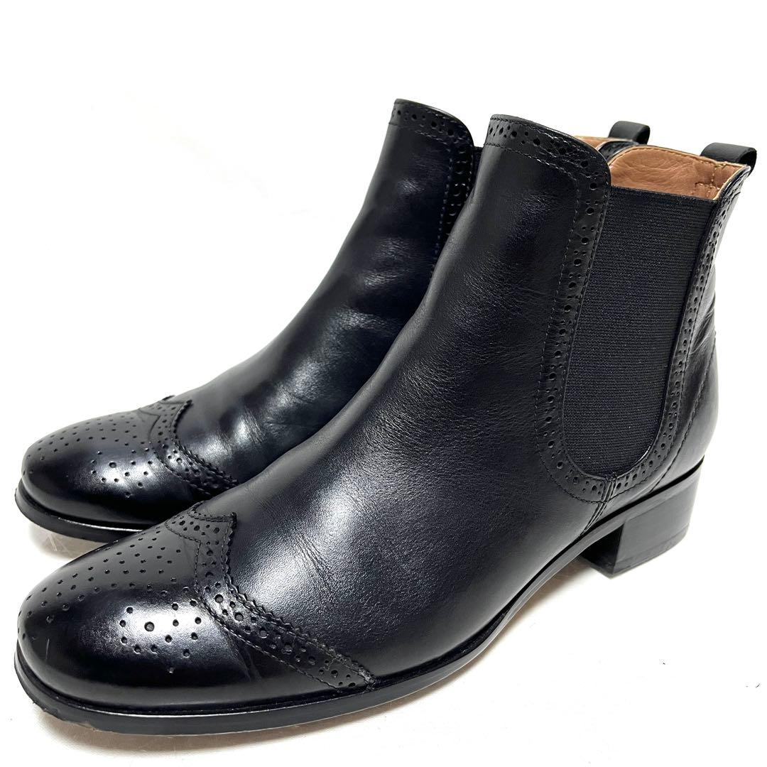 ★MARGARET HOWELL idea★サイドゴアブーツ★24.5★ブラック