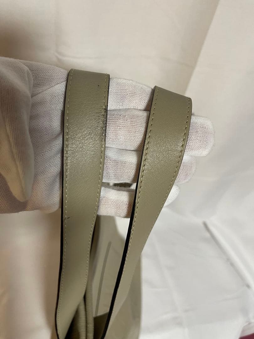 LOEWE アナグラム　トートバッグ 肩掛け クレージュ レザー