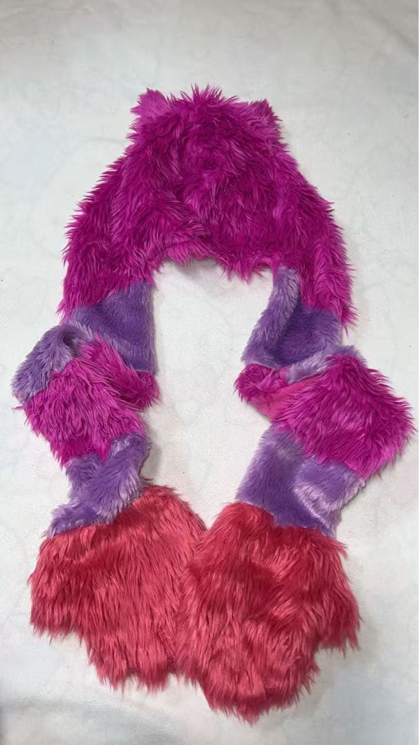 ディズニー　チャシャ猫　ファンキャップマフラー