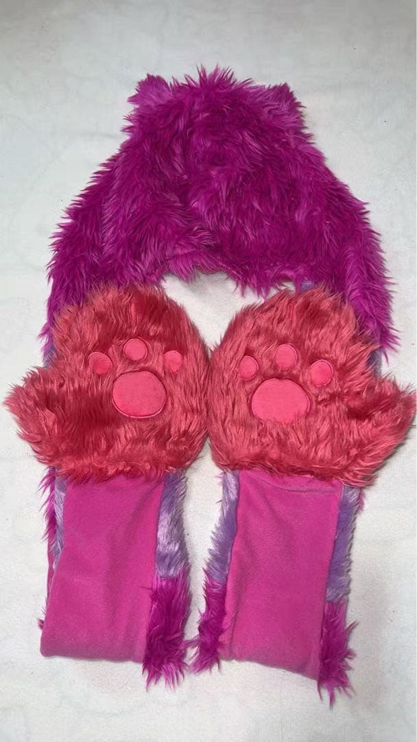 ディズニー　チャシャ猫　ファンキャップマフラー