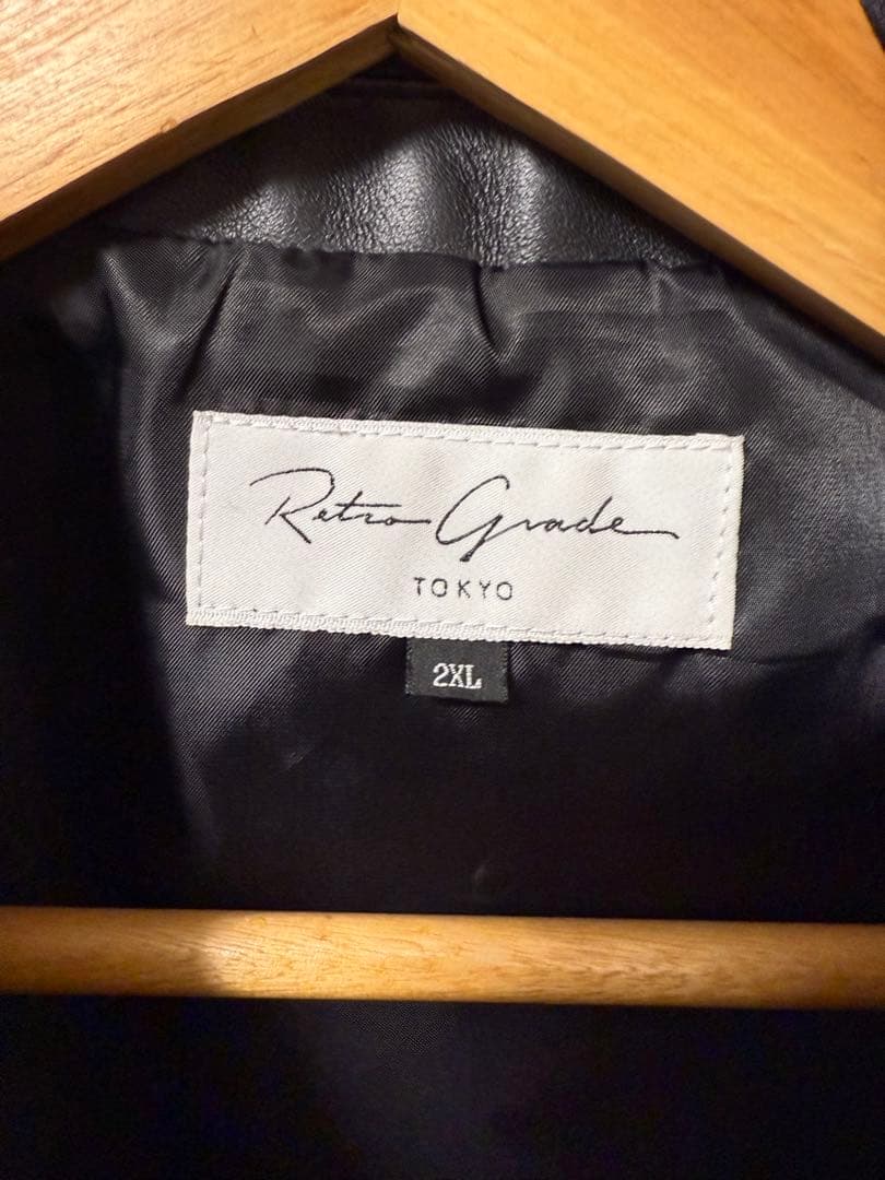 Retro Grade 2XL ブラック 本革 シングルライダース